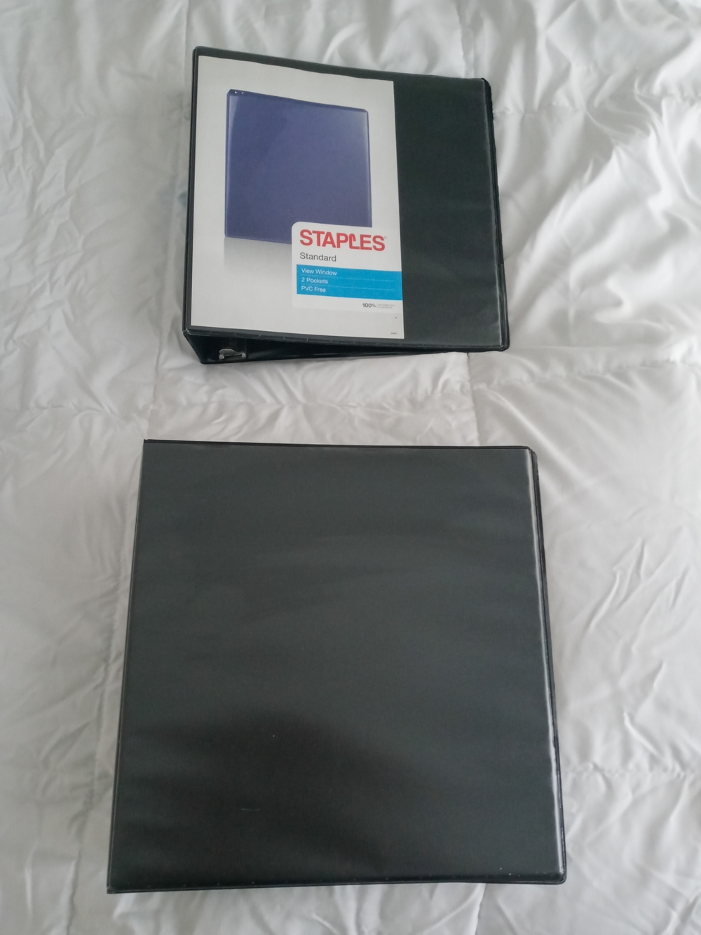 Staple Black Binder with Blue Accent